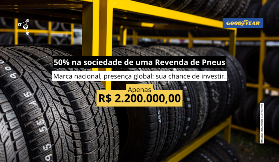Cód229 – 50 na sociedade de uma Revenda de Pneus Goodyear no Nordeste