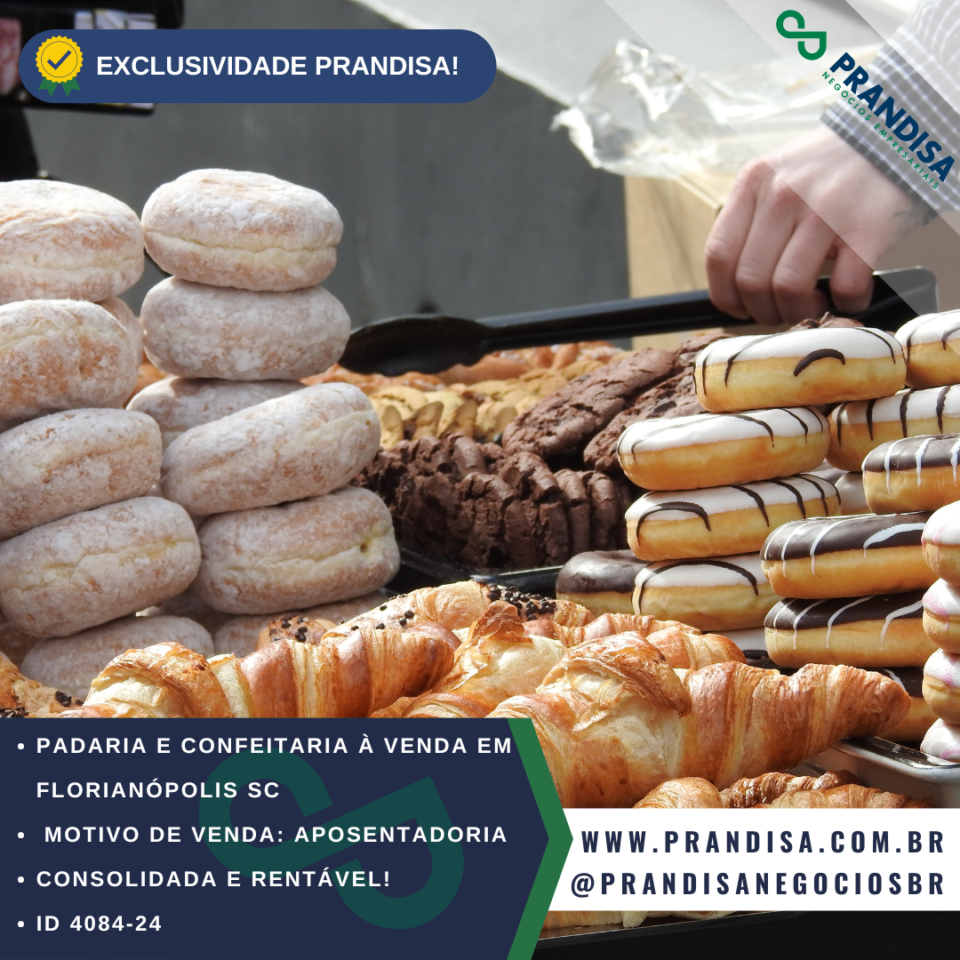 Padaria a venda em Florianópolis – SC  @prandisanegociosbr