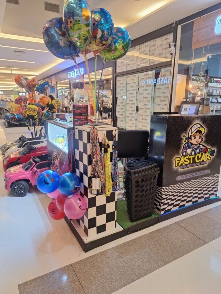 Quiosque infantil em shopping com estrutura completa faturamento comprovado