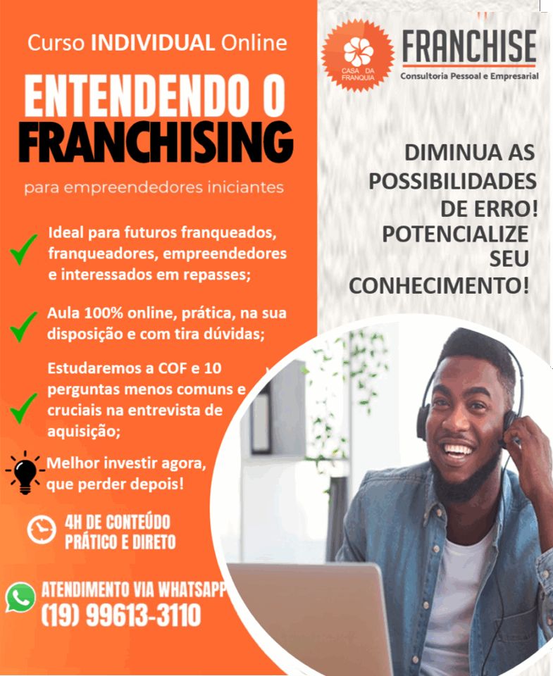 CURSO ONLINE – ENTENDENDO FRANCHISING PARA EMPREENDEDORES INICIANTES