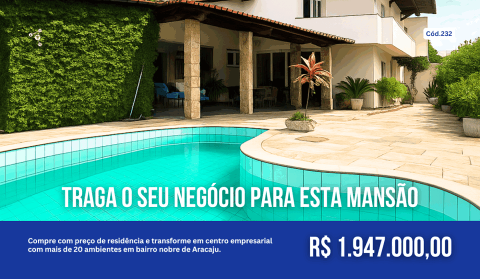 Mansão Comercial à Venda em Bairro Nobre de Aracaju