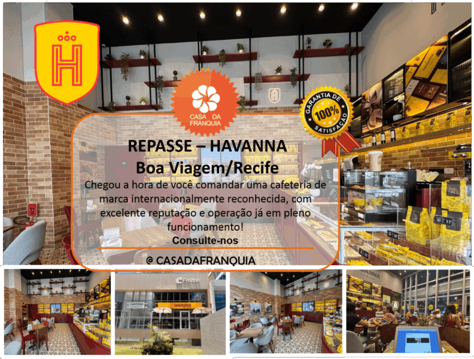 📣 OPORTUNIDADE DE REPASSE  HAVANNA CAFETERIA – BOA VIAGEM / RECIFE ☕✨