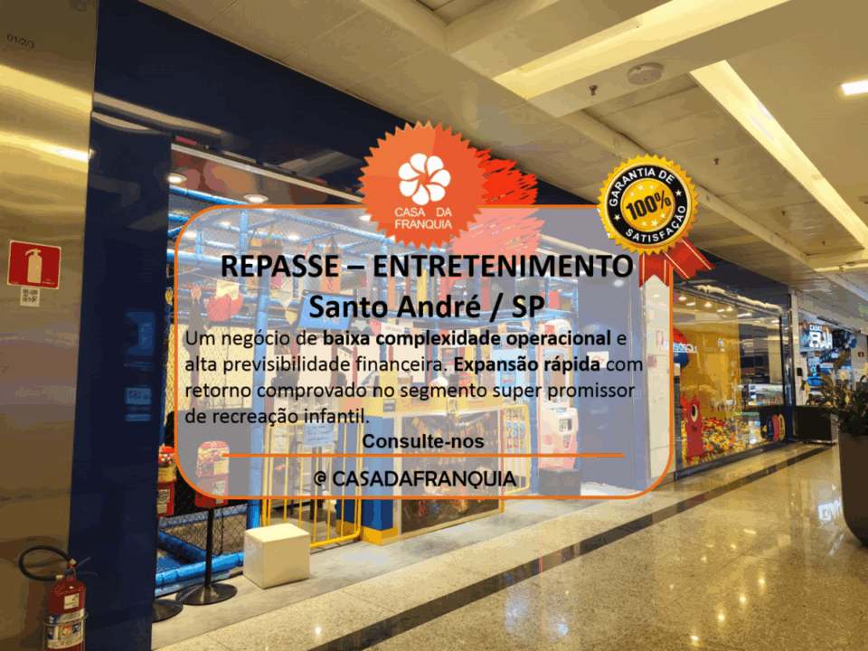 🎉 Oportunidade de Repasse – LOJA DE ENTRETENIMENTO – Santo André 🚀