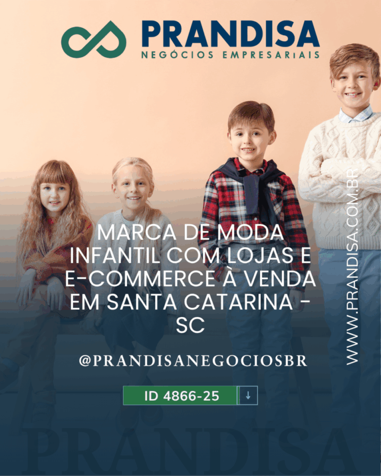 Marca de moda infantil com lojas e e-commerce à venda em Santa Catarina -SC