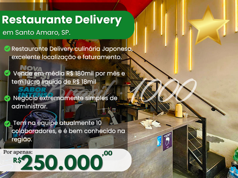 Restaurante Delivery em Santo Amaro, SP Cod 113353