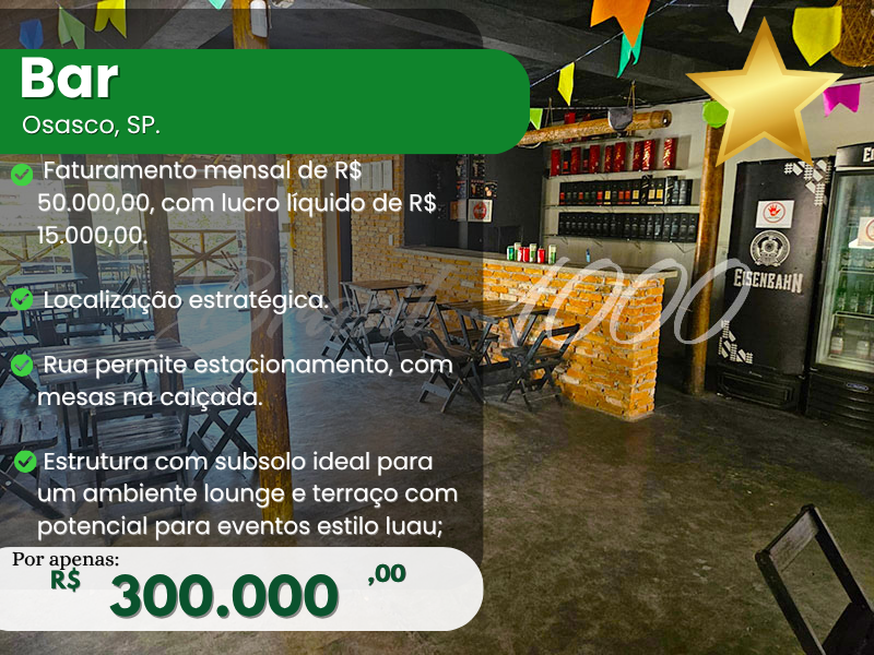 Bar em Osasco, SP Cod 113506