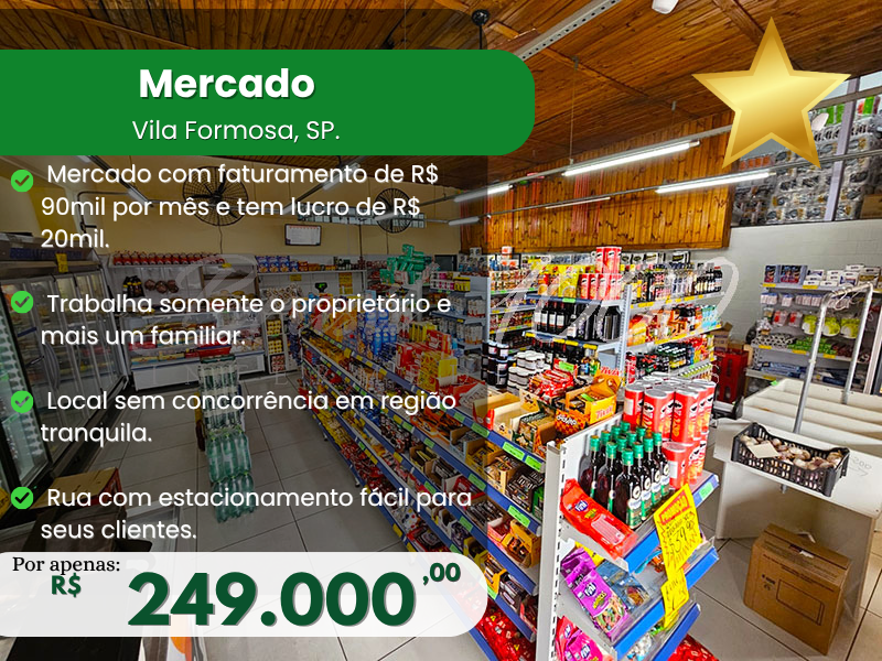 Mercado na Vila Formosa, SP Cod 113551