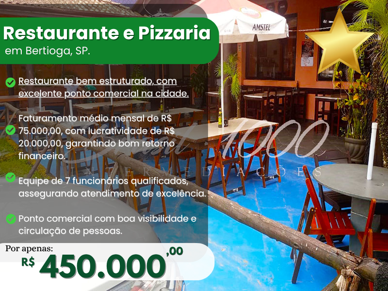 Restaurante em Bertioga, SP Cod 112872