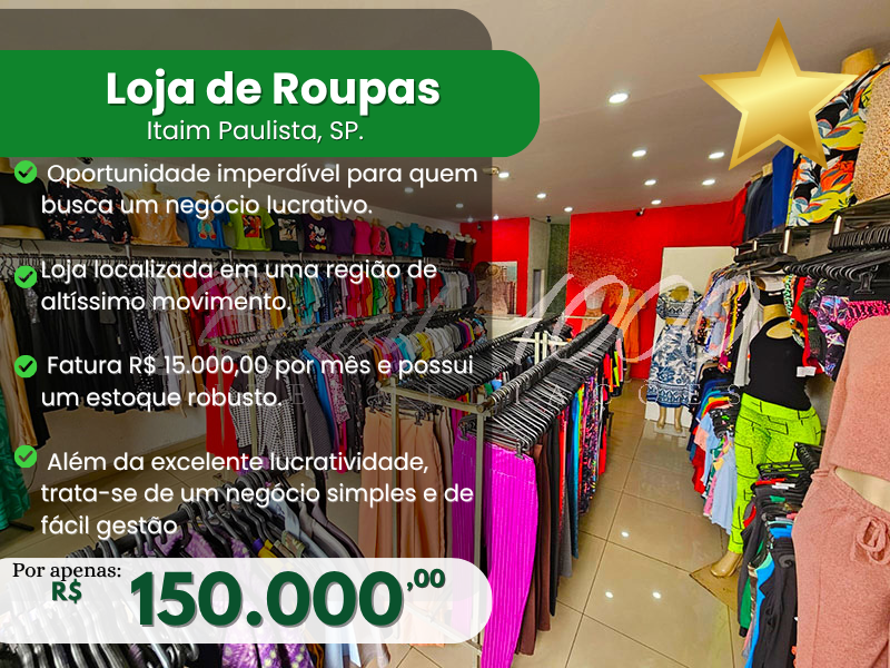 Loja de Roupas no Itaim Paulista, SP Cod 113609