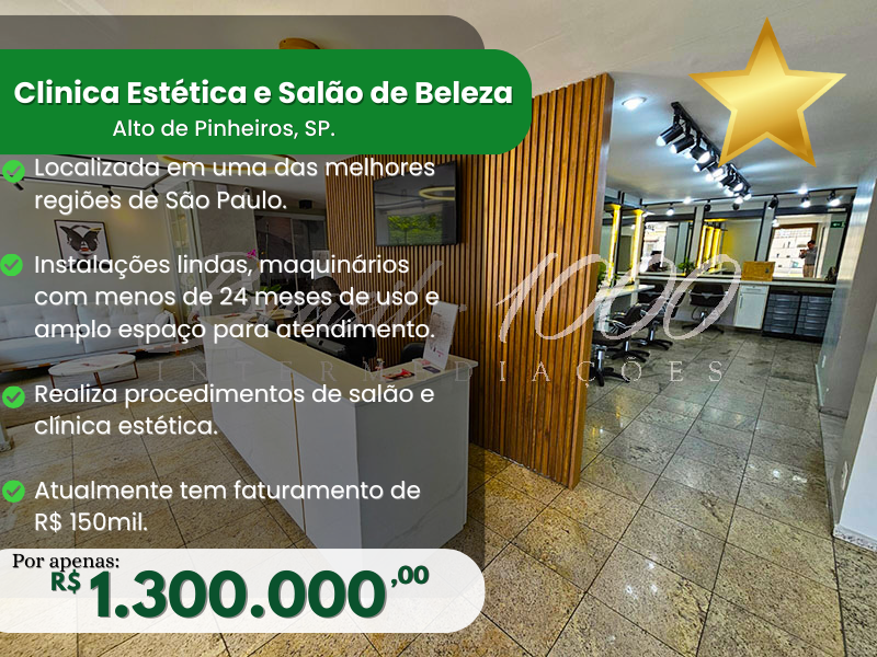 Clinica Estética e Salão de Beleza, Alto de Pinheiros, SP Cod 113661
