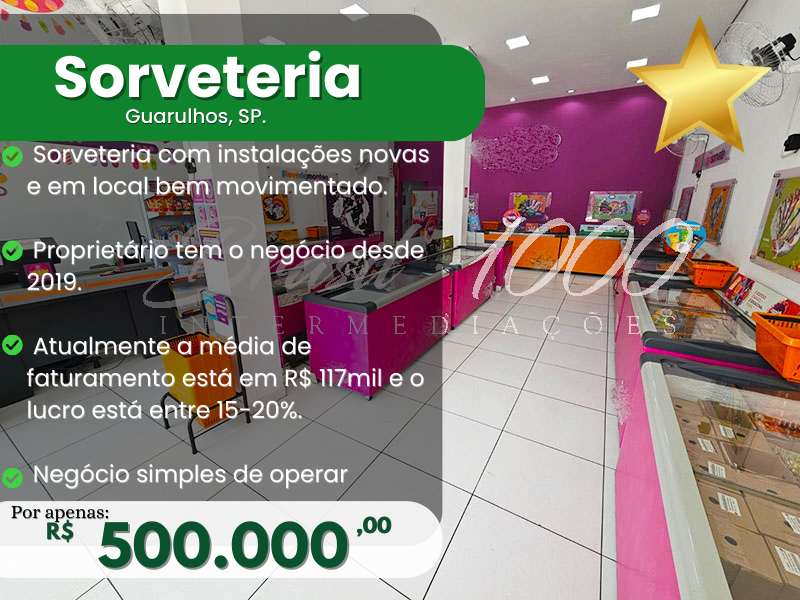 Sorveteria em Guarulhos, SP  Cod 113710