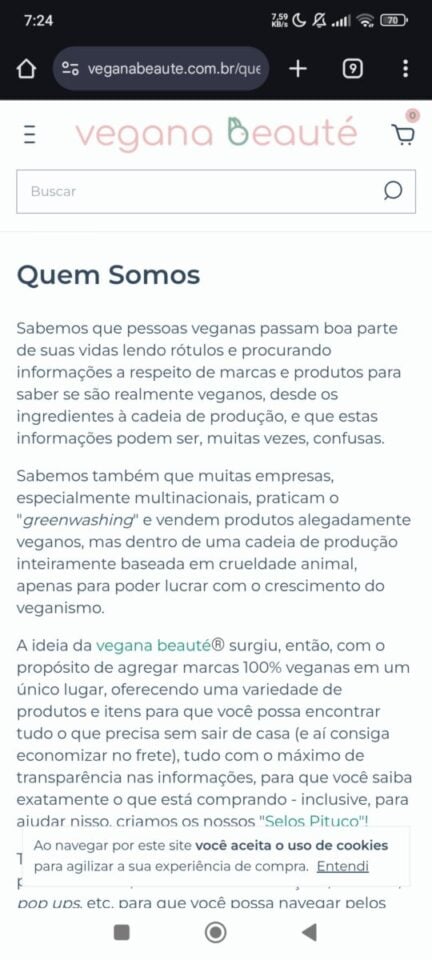 E-commerce de cosméticos veganos