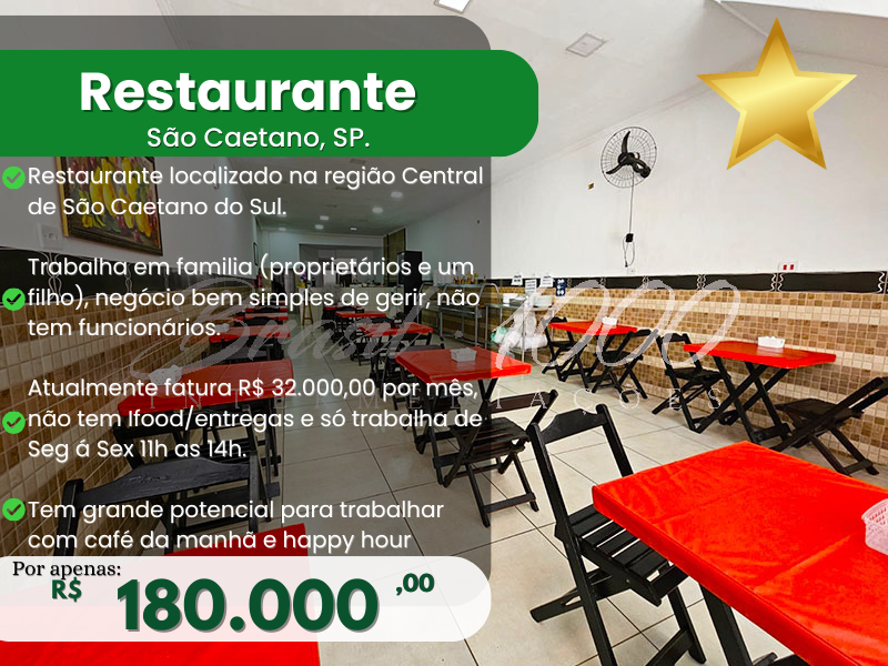Restaurante em São Caetano, SP Cod 113760