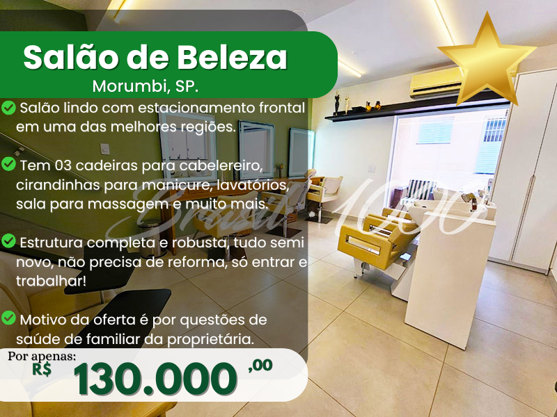 Salão de Beleza no Morumbi, SP Cod 113783
