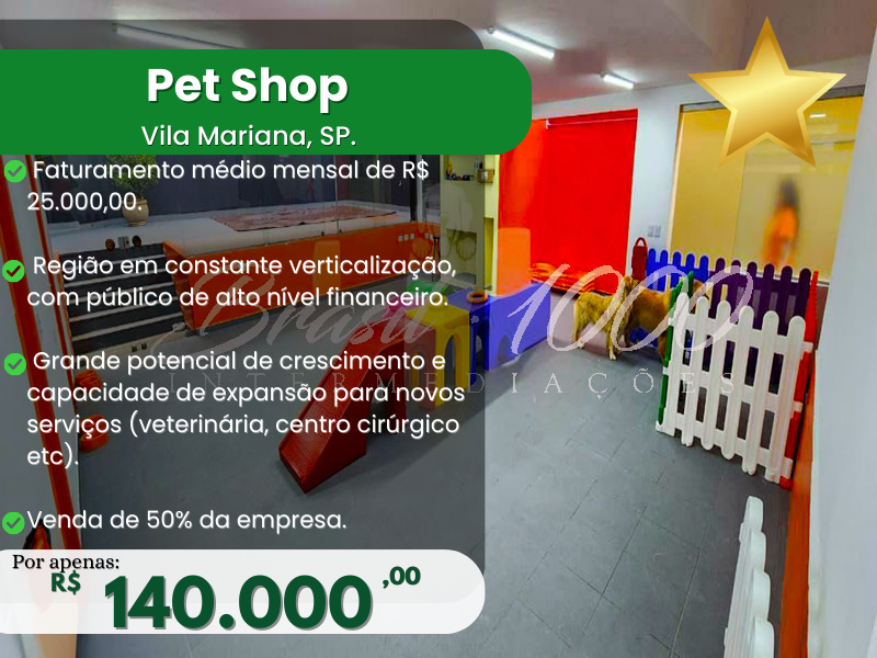 Pet Shop na Vila Mariana, SP  Cod 113811