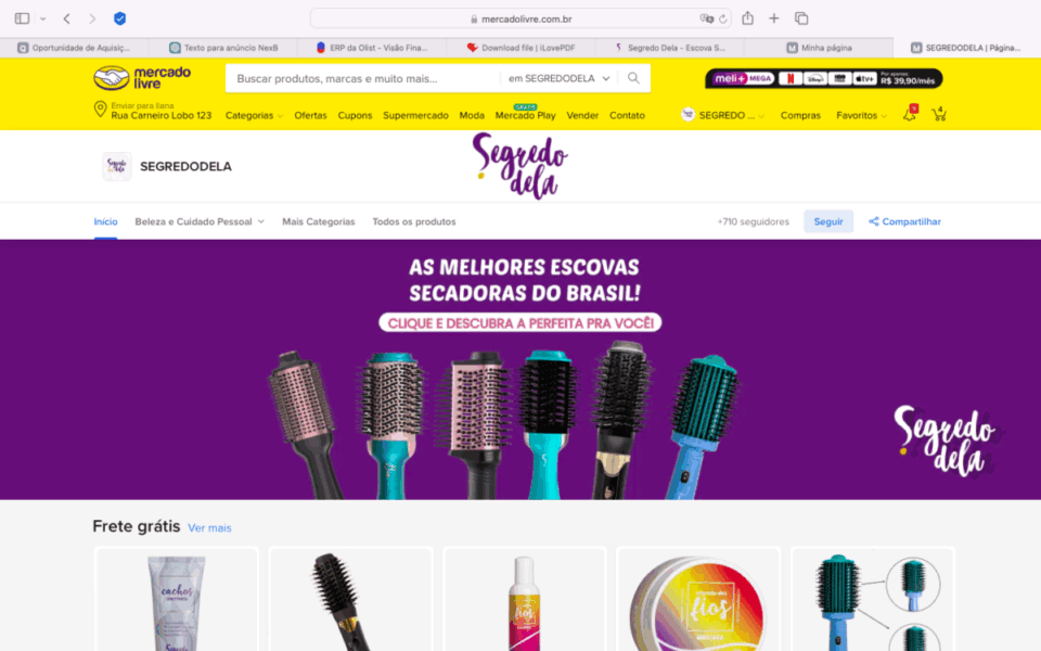 Venda de E-commerce Consolidado no Setor de Beleza – Segredo Dela