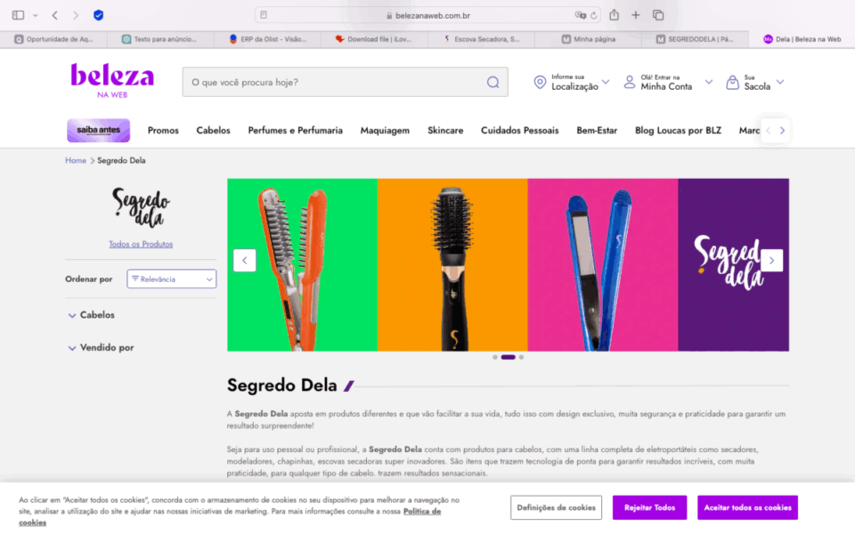 Venda de E-commerce Consolidado no Setor de Beleza – Segredo Dela