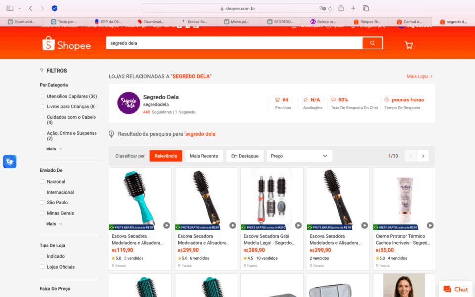 Venda de E-commerce Consolidado no Setor de Beleza – Segredo Dela
