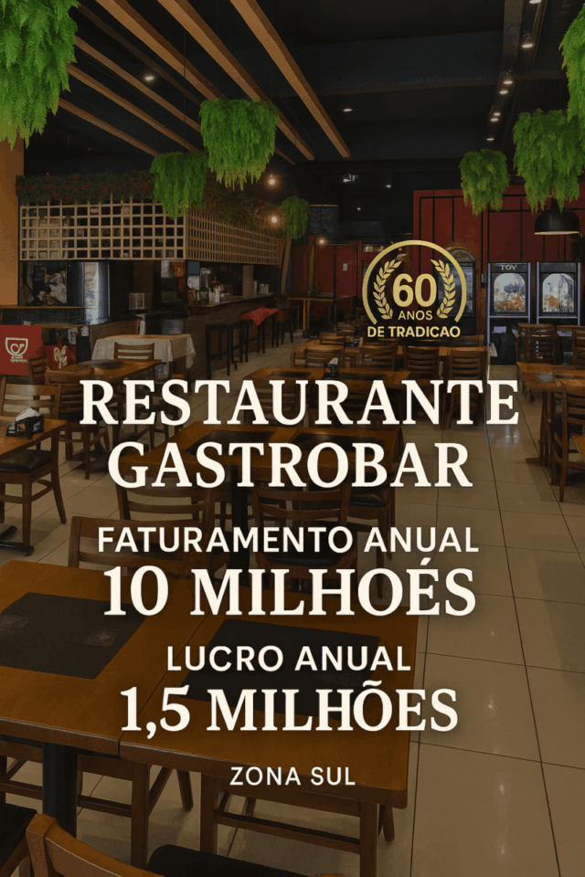 ÓTIMA OPORTUNIDADE RESTAURANTE ZONA SUL