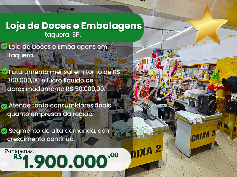 Loja de Doces e Embalagens em Itaquera, SP Cod 113897