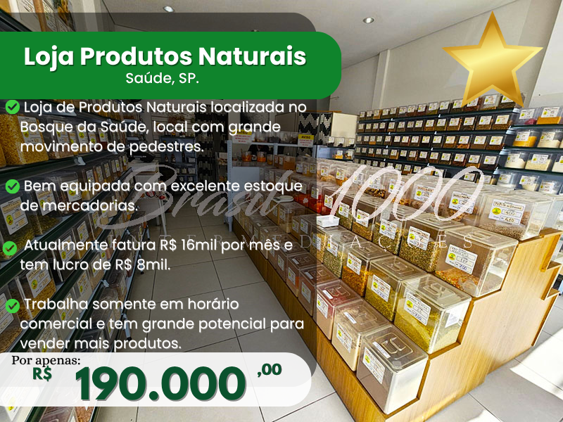 Loja Produtos Naturais, Saúde, SP Cod 113981