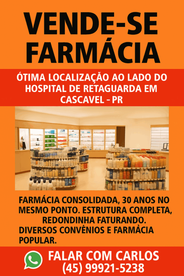VENDE-SE FARMÁCIA