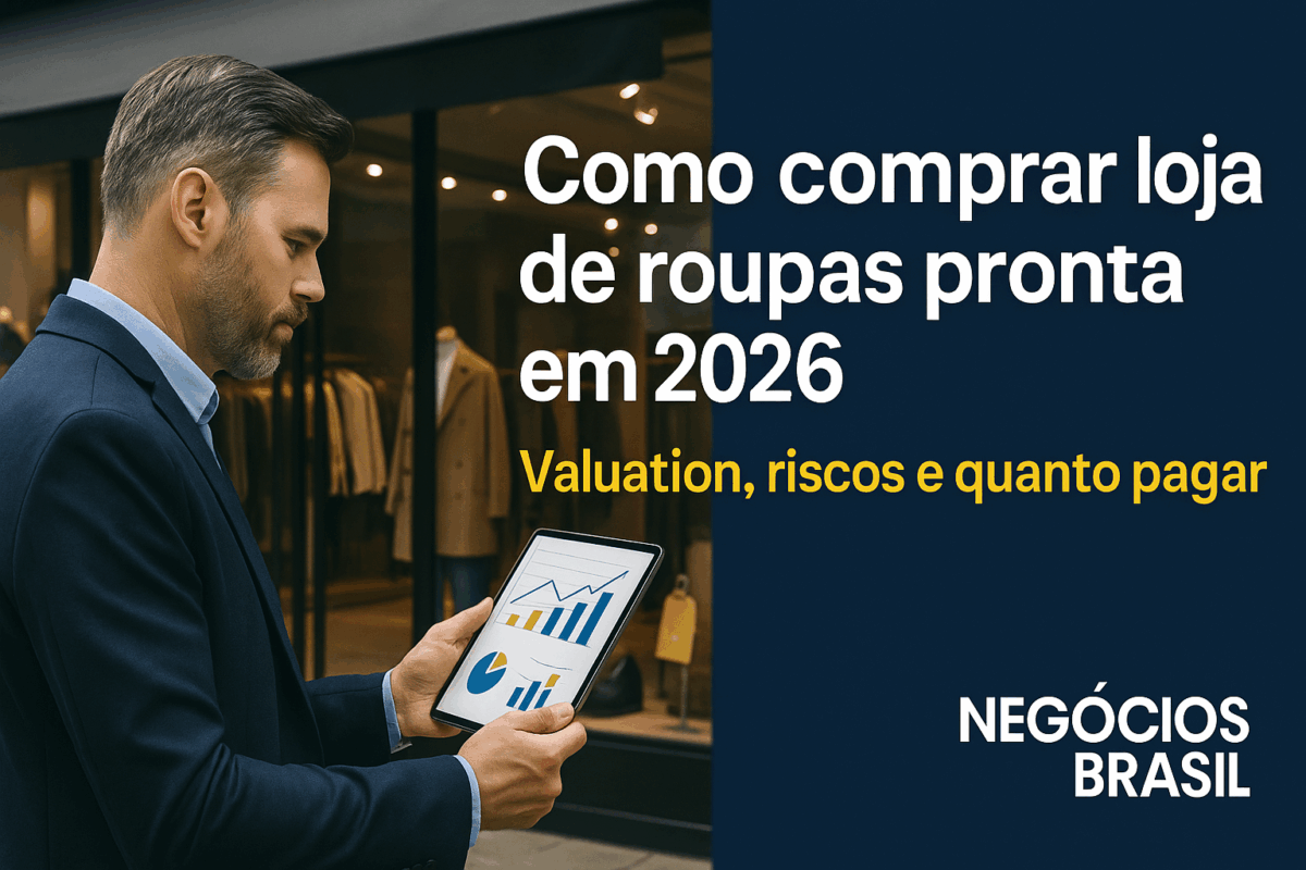 Comprar Loja de Roupas Pronta em 2026: Guia Completo com Valuation e Riscos