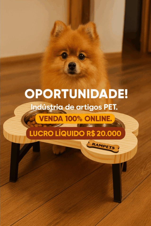 SENSACIONAL  INDÚSTRIA DE ARTIGOS PET – INTERIOR DE SP 80 KM DA CAPITAL