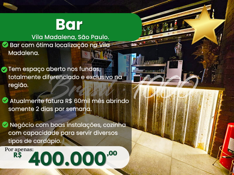 Bar na Vila Madalena, SP Cod 114005