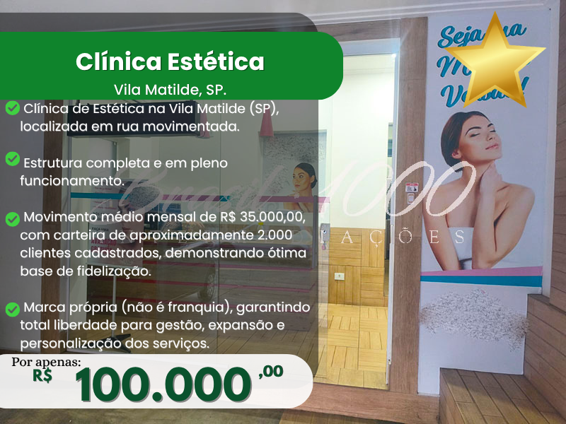 Clínica Estética na Vila Matilde, SP Cod 107857