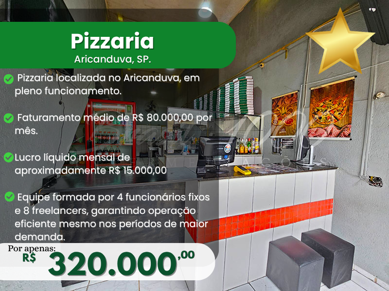 Pizzaria no Aricanduva, SP Cod 114065