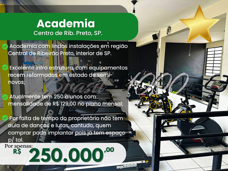 Academia no Centro de Rib Preto, SP Cod 111041
