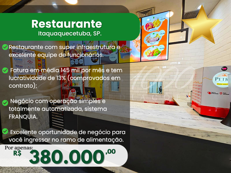 Restaurante em Itaquaquecetuba, SP Cod 114088