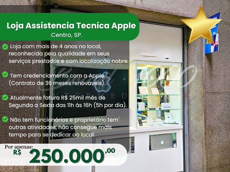 Loja Assistencia Tecnica Apple, Centro, SP  Cod 114080