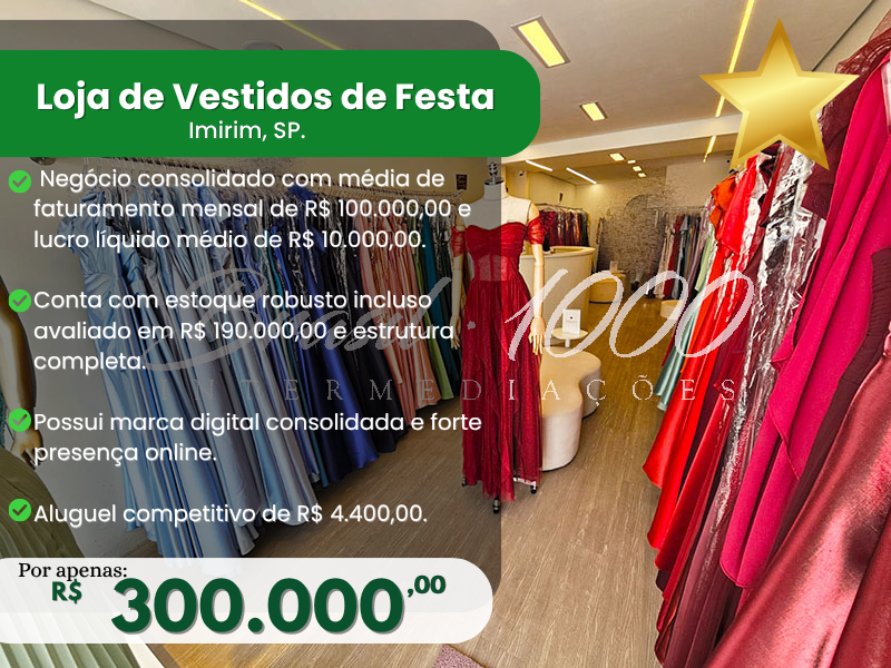 Loja de Vestidos de Festa no Imirim, SP Cod 114017