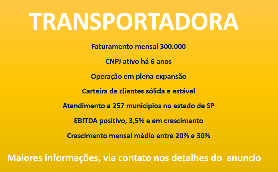 Transportadora a venda – Cajamar SP