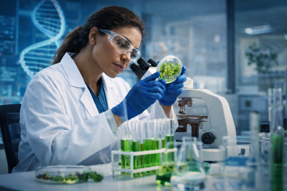 Cientista em laboratório representando a avaliação de empresas inovadoras de biotecnologia no Brasil em 2026