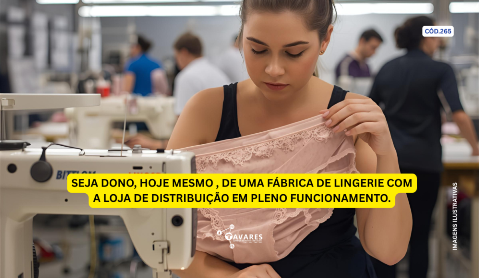 Cód265 – Indústria de Lingerie à Venda em Sergipe