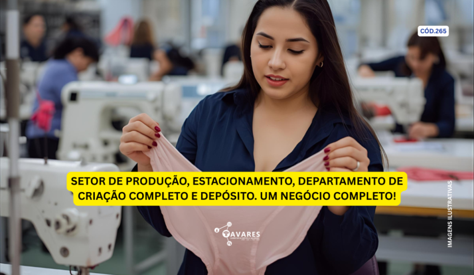 Cód265 – Indústria de Lingerie à Venda em Sergipe