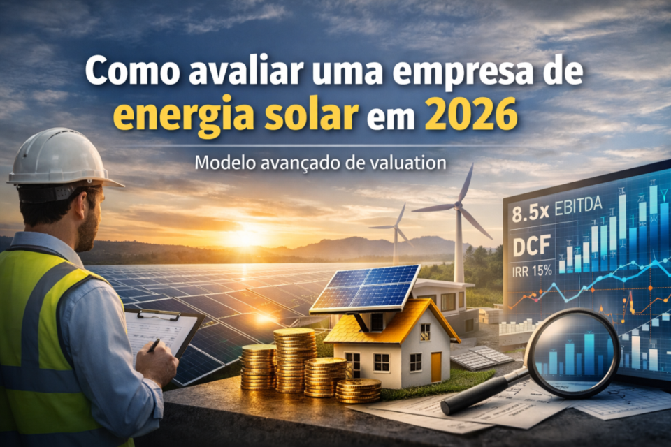 Como avaliar uma empresa de energia solar (modelo avançado) em 2026