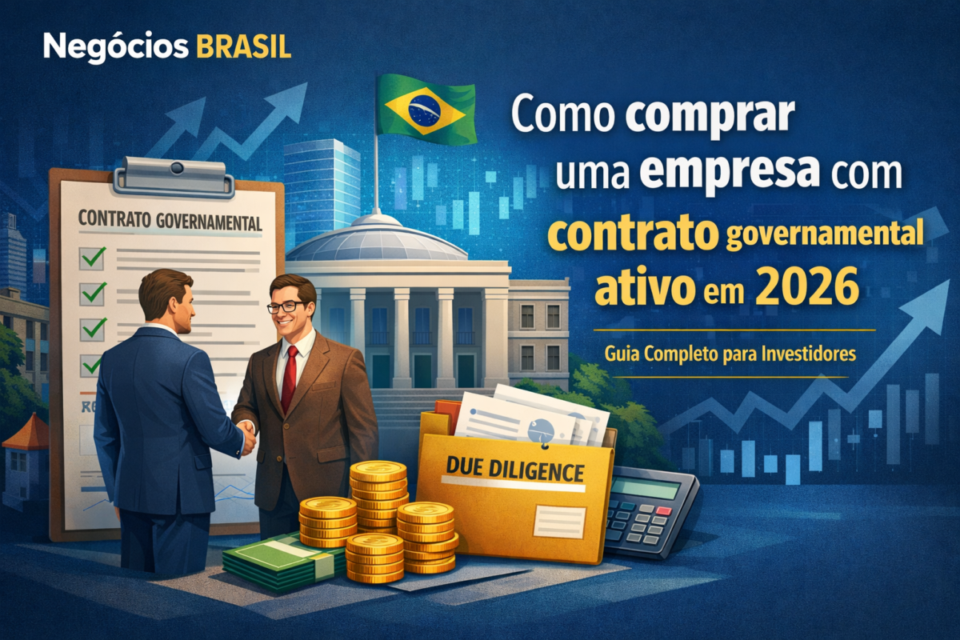 Como comprar uma empresa com contrato governamental ativo em 2026