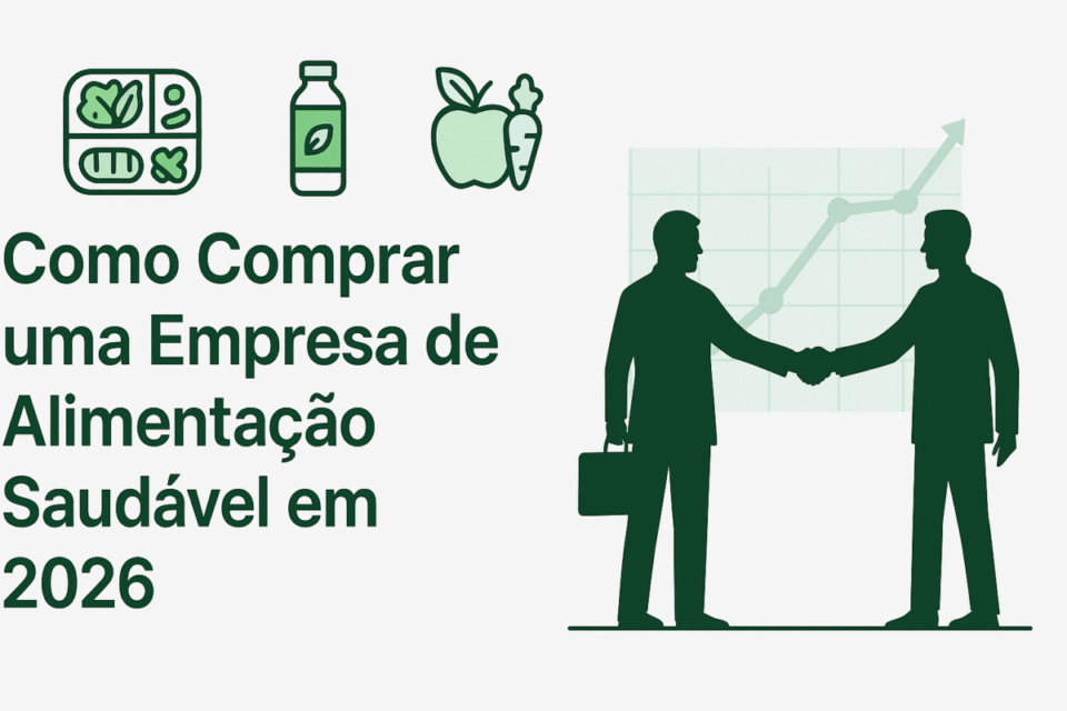 Como Comprar uma Empresa de Alimentação Saudável em 2026 (Marmitas Fit, Snacks, Sucos Detox e Orgânicos)