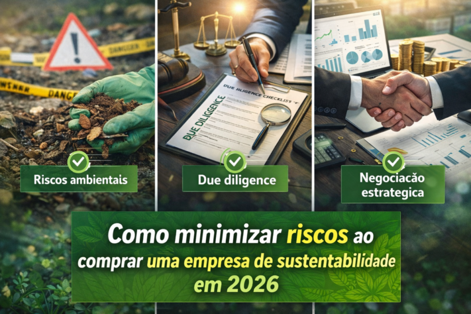 Como minimizar riscos ao comprar uma empresa de sustentabilidade em 2026 com foco em riscos ambientais, due diligence e negociação estratégica