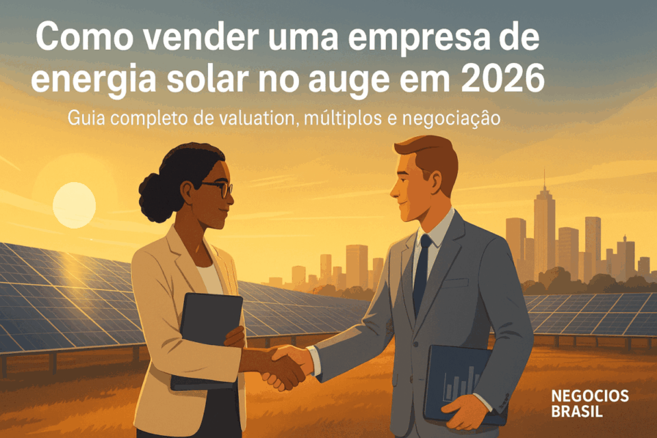 Como Vender uma Empresa de Energia Solar no Auge em 2026 (Guia Completo)