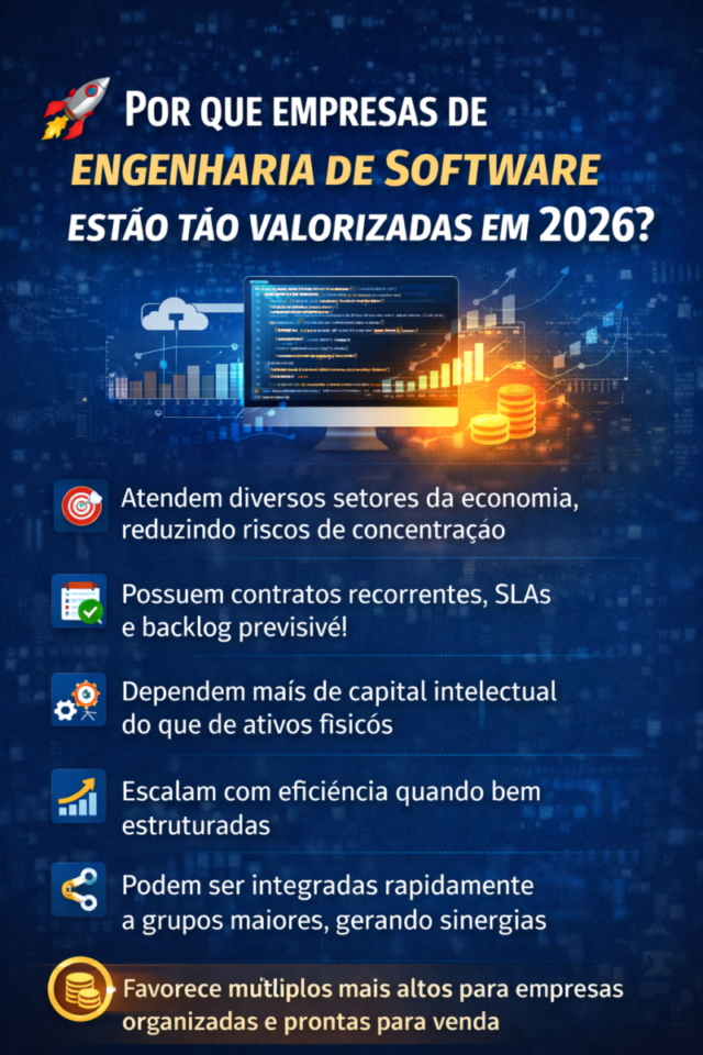 Por que empresas de engenharia de software estão tão valorizadas em 2026 no mercado brasileiro