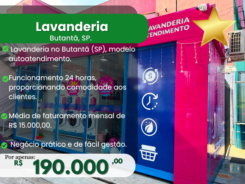 Lavanderia no Butantã, SP  Cod 114170