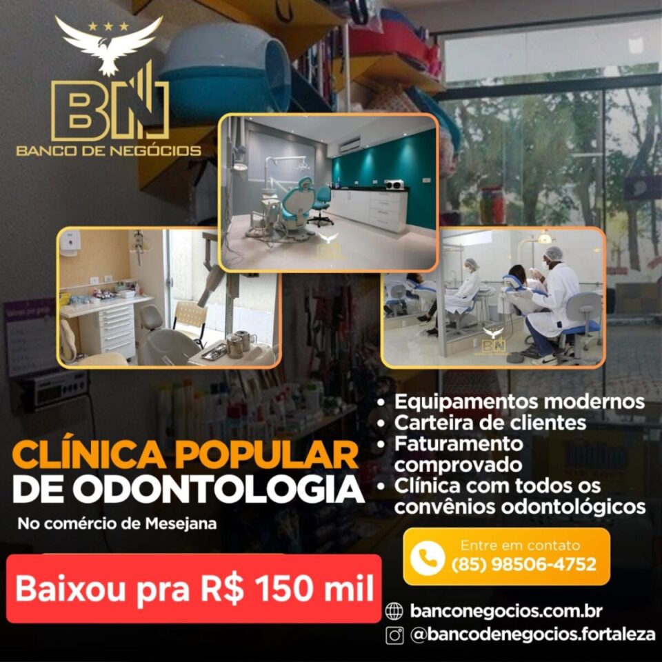 Ótima Clínica Odontológica, completa Só R150 mil