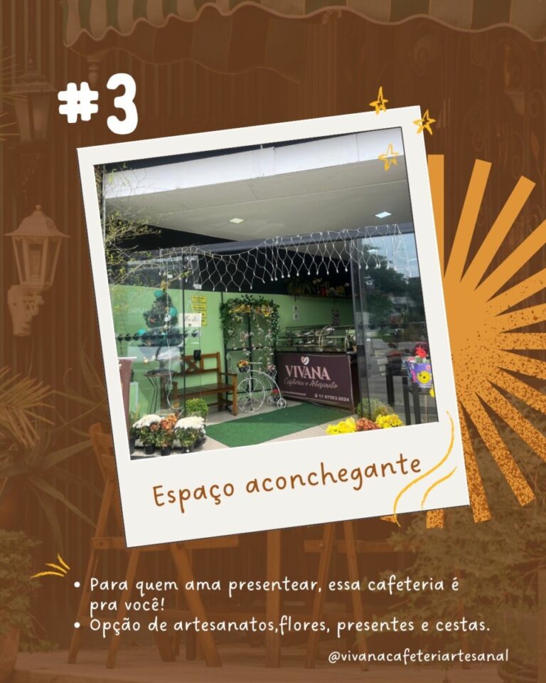 Cafeteria com presentes e flores