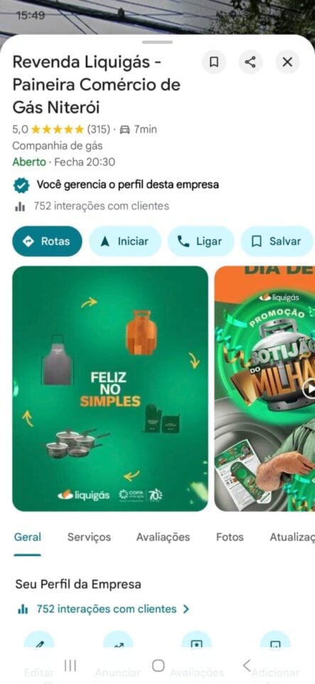 Revenda de gás com 28 anos de atividade à venda