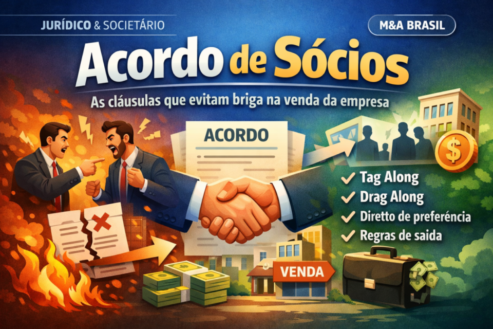 Acordo de sócios: as cláusulas que evitam briga na hora da venda da empresa